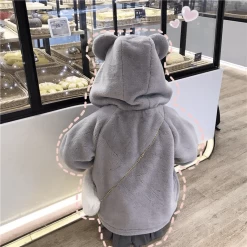 Kawaii Koala Ears Plush Thick Warm Hoodies -Kawaii Fashion Shop Women Cute Plush Thick Warm Spring Autumn Jacket Kawaii Koala Ears Hooded Sweatshirts Lovely Girl Student 5