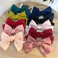 Kawaii Bowknot Hair Accessories -Kawaii Fashion Shop Women Girl Big Bow knot Tie Barrette Hair clips Hairpins Bands Fabric Fashion Korean Lady Head 5