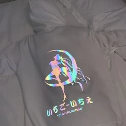 Kawaii Sailor Moon Reflective Hoodie 13 Kawaii Sailor Moon Reflective Hoodie -Kawaii Fashion Shop Women Hooded Sailor Moon Reflective Logo Fashion Cartoon Loose Long Sleeves Female Clothing Casual Japanese Pullover 4