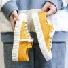 Low Top Breathable Casual Shoes -Kawaii Fashion Shop Women Lace up Shoes Ladies Casual Vulcanize Sneakers Fashion Sport Breathable Flat Light Retro Comfy Tennis