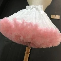 Kawaii Girl Adjustable Draw String Petticoat -Kawaii Fashion Shop Women Lolita Cosplay Petticoat A Line Puffy Tutu Skirt Layered Tulle Ballet Dance Pettiskirts Big Bowknot 2