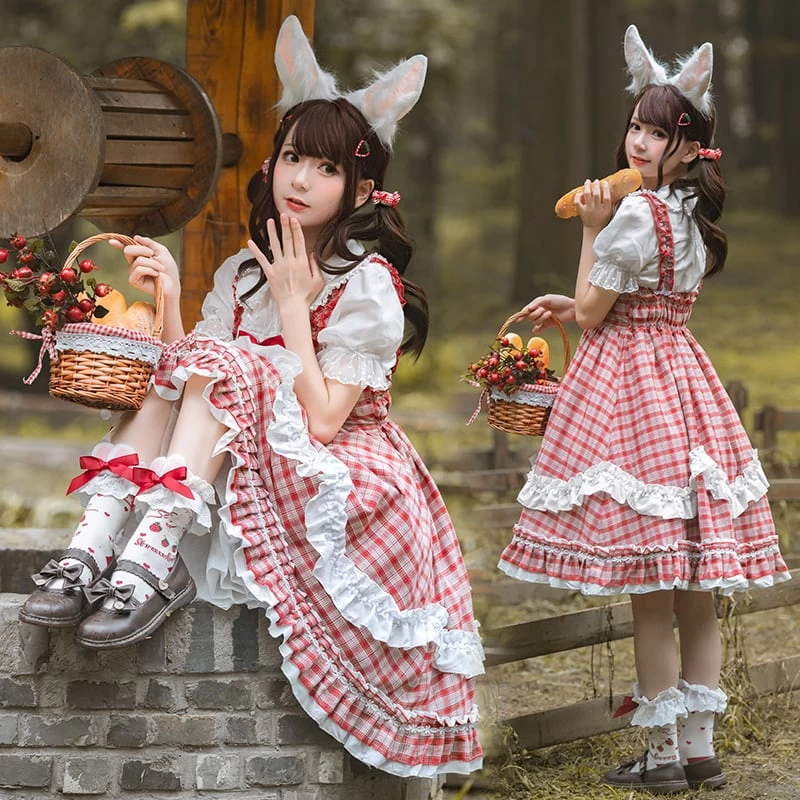 Kawaii Sweet Lolita Dress Polyester Sleeveless Sweet Dress Lolita Jsk Dress 7 Kawaii Sweet Lolita Dress Polyester Sleeveless Sweet Dress Lolita Jsk Dress - Image 5
