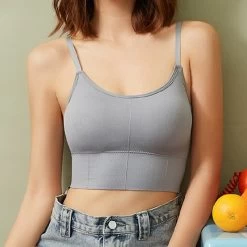 Kawaii Sexy Sports Tank Tops 10 Kawaii Sexy Sports Tank Tops -Kawaii Fashion Shop Women Sexy Tank Tops Tube Female Streetwear Sleeveless Camis Seamless Lingerie Tee Bra Crop Top Bandeau 2