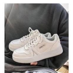 Kawaii Cartoon Bear Sneakers -Kawaii Fashion Shop Women Sports Kawaii Shoes Sneakers Platform White Anime Spring Tennis Lolita Flat Vulcanize Running Korean Rubber 4