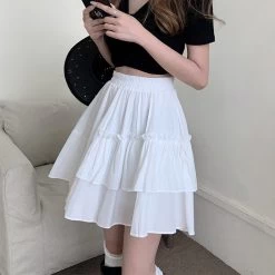 Harajuku High-waisted Layered Skirt