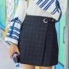 Cute Korean Woolen Skirt -Kawaii Fashion Shop Women s Korean Grid High Waist Slim Woolen Skirt Female Ladies Harajuku Kawaii Ulzzang Vintage Retro