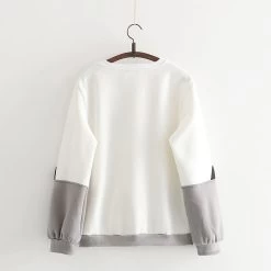 Mini Cat Embroidery Long Sleeve Sweatshirt 10 Mini Cat Embroidery Long Sleeve Sweatshirt -Kawaii Fashion Shop Yolanda Paz Autumn Winter Japanese Sweet Style Women hoodies sweatshirt fashion casual o neck long sleeve 2