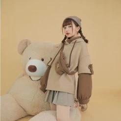 Harajuku Aesthetic Bear Hoodie 11 Harajuku Aesthetic Bear Hoodie -Kawaii Fashion Shop harajuku aesthetic bear anime hoodie women korean kawaii crewneck long sleeve oversized streetwear kpop Y2K winter 3