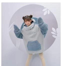 Kawaii Shark Zipper Hoodie -Kawaii Fashion Shop harajuku aesthetic shark anime hoodie woman korean kawaii crewneck long sleeve oversized streetwear kpop fall winter 2