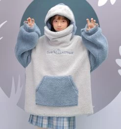 Kawaii Shark Zipper Hoodie