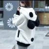 Kawaii Panda Hoodie 1 Kawaii Panda Hoodie -Kawaii Fashion Shop kawaii Hoodies Women fur Coat sweatshirt zip up Cute Panda Ear cap autumn winter Warm Hooded