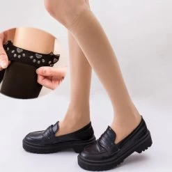 Japanese Lolita Candy Color Socks -Kawaii Fashion Shop lolita knee socks silicone non slip candy color jk uniform velvet student calf socks Japanese 2