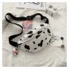 Kawaii Cow Fanny Bag 2 Kawaii Cow Fanny Bag -Kawaii Fashion Shop woman chest bag Korea INS cow canvas small messenger bag Japanese Harajuku style wild girl cute