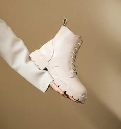 Thick-Soled British Style Short Boots 12 Thick-Soled British Style Short Boots -Kawaii Fashion Shop 详情 014